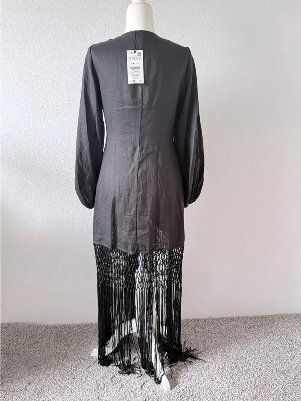 Zara | Fringed Linen Dress Limited Edition | Size S | NWT - Picture 13 of 14